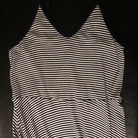 Navy Blue & White Sundress w/adjustable straps, Size Large. Never Worn - Picture 2 of 15